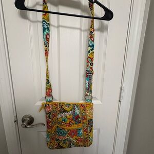 Vera Bradley Yellow and Blue Patterned Crossbody Bag